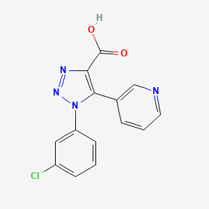 molecular formula C14H9ClN4O2 B1451443 1-(3-chlorophenyl)-5-(pyridin-3-yl)-1H-1,2,3-triazole-4-carboxylic acid CAS No. 1223890-73-0
