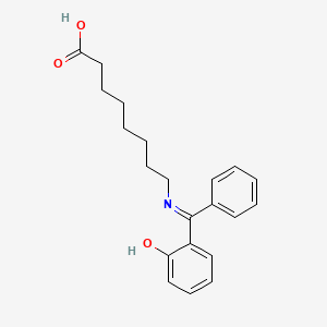 8-{[(6-Oxocyclohexa-2,4-dien-1-ylidene)(phenyl)methyl]amino}octanoic acid