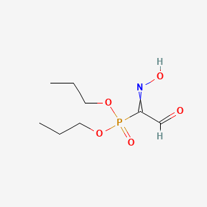 molecular formula C8H16NO5P B14514635 Dipropyl (N-hydroxy-2-oxoethanimidoyl)phosphonate CAS No. 63620-92-8