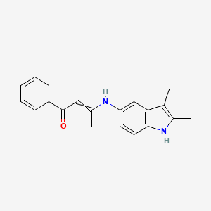 3-[(2,3-Dimethyl-1H-indol-5-yl)amino]-1-phenylbut-2-en-1-one