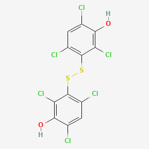 molecular formula C12H4Cl6O2S2 B14514720 3,3'-Disulfanediylbis(2,4,6-trichlorophenol) CAS No. 63478-45-5