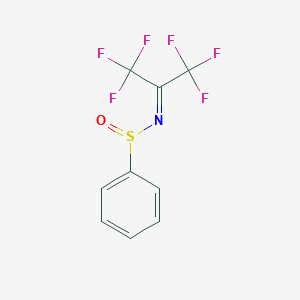 molecular formula C9H5F6NOS B14514733 N-(1,1,1,3,3,3-Hexafluoropropan-2-ylidene)benzenesulfinamide CAS No. 63583-03-9