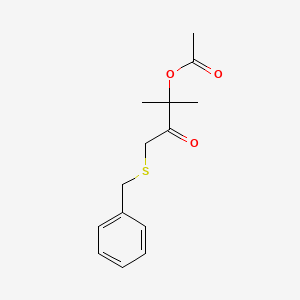 4-(Benzylsulfanyl)-2-methyl-3-oxobutan-2-yl acetate