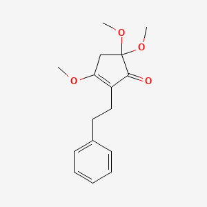 3,5,5-Trimethoxy-2-(2-phenylethyl)cyclopent-2-en-1-one