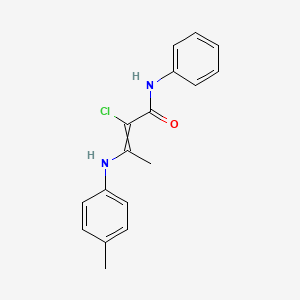 2-Chloro-3-(4-methylanilino)-N-phenylbut-2-enamide