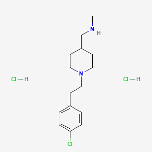 molecular formula C15H25Cl3N2 B1451486 ({1-[2-(4-氯苯基)乙基]哌啶-4-基}-甲基)甲胺二盐酸盐 CAS No. 1185069-69-5