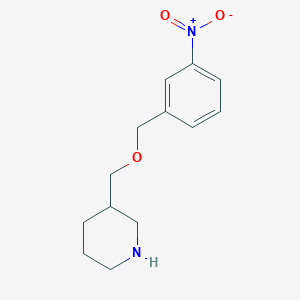 molecular formula C13H18N2O3 B1451487 3-{[(3-Nitrobenzyl)oxy]methyl}piperidine CAS No. 946665-48-1