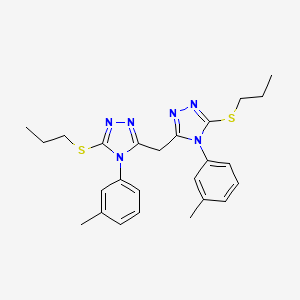 3,3'-Methylenebis[4-(3-methylphenyl)-5-(propylsulfanyl)-4H-1,2,4-triazole]