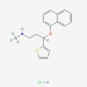 molecular formula C18H20ClNOS B1451501 N-(methyl-d3)-3-(naphthalen-1-yloxy)-3-(thiophen-2-yl)propan-1-amine,monohydrochloride CAS No. 1188266-11-6