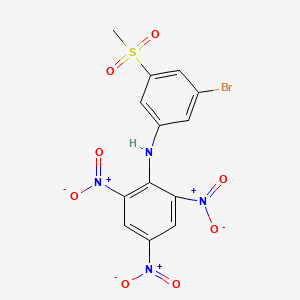 N-[3-Bromo-5-(methanesulfonyl)phenyl]-2,4,6-trinitroaniline