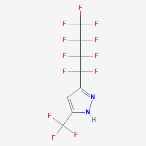 molecular formula C8H2F12N2 B1451504 3-Perfluorobutyl-5-trifluoromethylpyrazole CAS No. 1239972-69-0