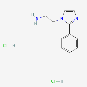 molecular formula C11H15Cl2N3 B1451505 [2-(2-Phenyl-1h-imidazol-1-yl)ethyl]amine dihydrochloride CAS No. 1059626-12-8