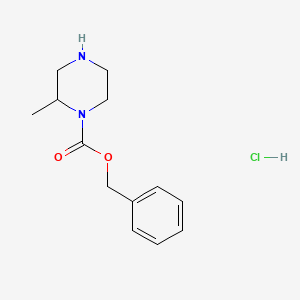 molecular formula C13H19ClN2O2 B1451511 Benzyl 2-methylpiperazine-1-carboxylate hydrochloride CAS No. 1187928-18-2