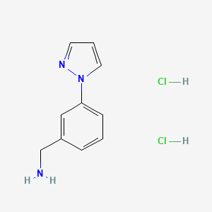 molecular formula C10H13Cl2N3 B1451512 [3-(1H-Pyrazol-1-YL)benzyl]amine dihydrochloride CAS No. 1185298-57-0