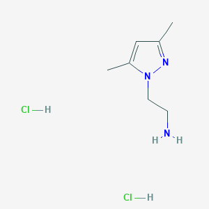 molecular formula C7H15Cl2N3 B1451513 [2-(3,5-Dimethyl-1h-pyrazol-1-yl)ethyl]amine dihydrochloride CAS No. 1185304-68-0