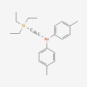 Bis(4-methylphenyl)[(triethylsilyl)ethynyl]arsane