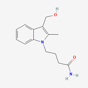 4-[3-(Hydroxymethyl)-2-methyl-1H-indol-1-yl]butanamide