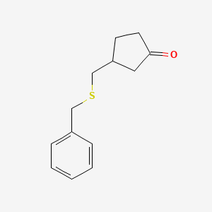 3-[(Benzylsulfanyl)methyl]cyclopentan-1-one