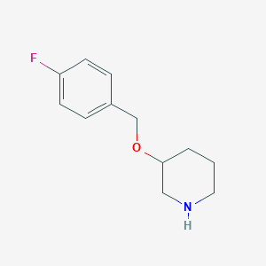 molecular formula C12H16FNO B1451524 3-[(4-Fluorobenzyl)oxy]piperidine CAS No. 933736-19-7