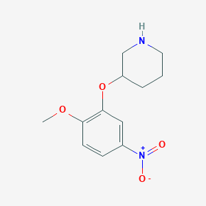 molecular formula C12H16N2O4 B1451525 3-(2-Methoxy-5-nitrophenoxy)piperidine CAS No. 946759-48-4