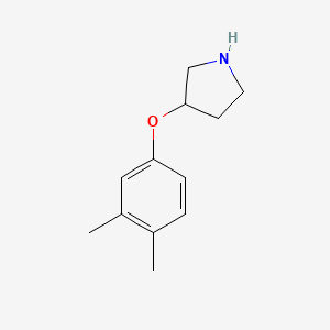 molecular formula C12H17NO B1451526 3-(3,4-二甲基苯氧基)吡咯烷 CAS No. 946760-25-4