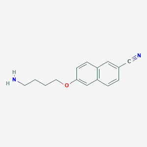 B14515265 6-(4-Aminobutoxy)naphthalene-2-carbonitrile CAS No. 63279-30-1