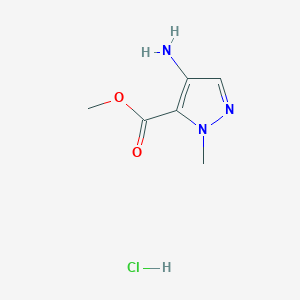 molecular formula C6H10ClN3O2 B1451529 Methyl 4-amino-1-methyl-1H-pyrazole-5-carboxylate hydrochloride CAS No. 1197234-53-9