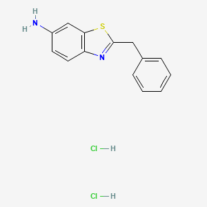 molecular formula C14H14Cl2N2S B1451532 2-Benzyl-benzothiazol-6-ylamine dihydrochloride CAS No. 1185304-12-4