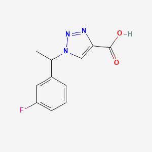 molecular formula C11H10FN3O2 B1451533 1-[1-(3-Fluoro-phenyl)-ethyl]-1H-[1,2,3]triazole-4-carboxylic acid CAS No. 889939-75-7