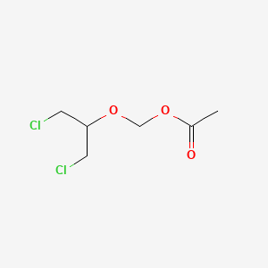 molecular formula C6H10Cl2O3 B1451537 ((1,3-Dichloropropan-2-yl)oxy)methyl acetate CAS No. 89281-73-2
