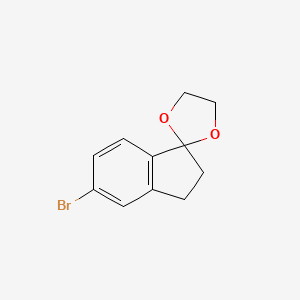 molecular formula C11H11BrO2 B1451539 5-溴-1,1-(乙撑二氧基)-茚满 CAS No. 760995-51-5