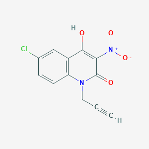 6-Chloro-4-hydroxy-3-nitro-1-(prop-2-yn-1-yl)quinolin-2(1H)-one