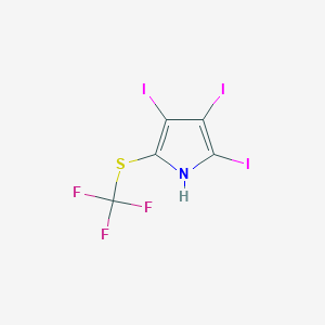 2,3,4-Triiodo-5-[(trifluoromethyl)sulfanyl]-1H-pyrrole