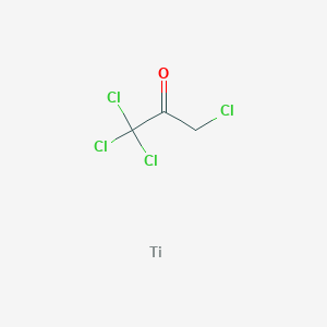 1,1,1,3-Tetrachloropropan-2-one;titanium