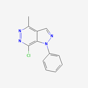 molecular formula C12H9ClN4 B1451547 7-chloro-4-methyl-1-phenyl-1H-pyrazolo[3,4-d]pyridazine CAS No. 1204297-37-9