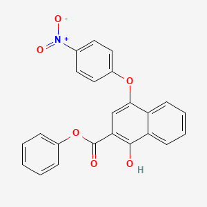 2-Naphthalenecarboxylic acid, 1-hydroxy-4-(4-nitrophenoxy)-, phenyl ester