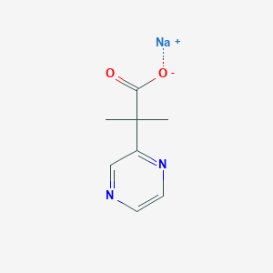 molecular formula C8H9N2NaO2 B1451548 Sodium 2-methyl-2-(pyrazin-2-yl)propanoate CAS No. 1208847-38-4