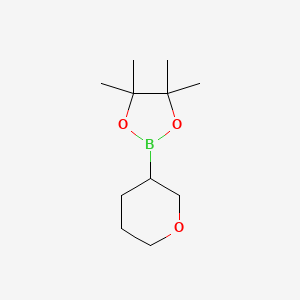 molecular formula C11H21BO3 B1451549 4,4,5,5-四甲基-2-(四氢-2H-吡喃-3-基)-1,3,2-二恶杂硼环丁烷 CAS No. 1391850-39-7