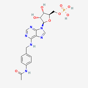 N-[(4-Acetamidophenyl)methyl]adenosine 5'-(dihydrogen phosphate)