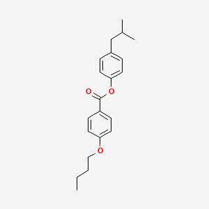 molecular formula C21H26O3 B14515515 4-(2-Methylpropyl)phenyl 4-butoxybenzoate CAS No. 62716-82-9