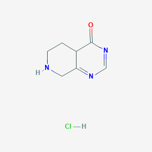 molecular formula C7H10ClN3O B1451552 5,6,7,8-tetrahydropyrido[3,4-d]pyrimidin-4(4aH)-one hydrochloride CAS No. 1209597-83-0