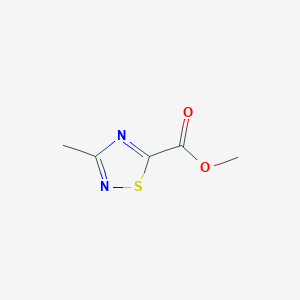 molecular formula C5H6N2O2S B1451554 Methyl 3-methyl-1,2,4-thiadiazole-5-carboxylate CAS No. 352356-71-9