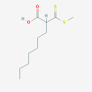 molecular formula C11H20O2S2 B14515546 2-[(Methylsulfanyl)carbonothioyl]nonanoic acid CAS No. 62672-84-8