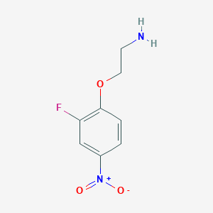 molecular formula C8H9FN2O3 B1451555 2-(2-氟-4-硝基苯氧基)乙胺 CAS No. 773051-30-2