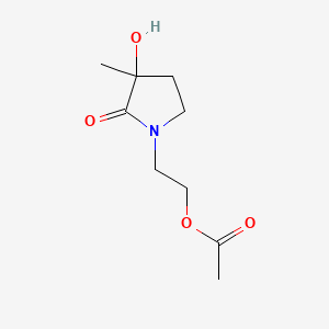 2-Pyrrolidinone, 1-[2-(acetyloxy)ethyl]-3-hydroxy-3-methyl-