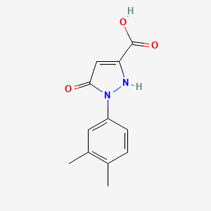 molecular formula C12H12N2O3 B1451558 1-(3,4-dimethylphenyl)-5-oxo-2,5-dihydro-1H-pyrazole-3-carboxylic acid CAS No. 1204297-00-6