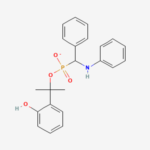 2-(2-Hydroxyphenyl)propan-2-yl [anilino(phenyl)methyl]phosphonate