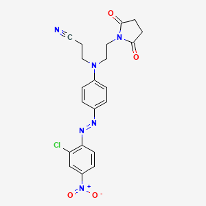 Propanenitrile, 3-((4-((2-chloro-4-nitrophenyl)azo)phenyl)(2-(2,5-dioxo-1-pyrrolidinyl)ethyl)amino)-