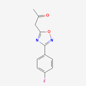 molecular formula C11H9FN2O2 B1451563 1-[3-(4-氟苯基)-1,2,4-噁二唑-5-基]丙酮 CAS No. 1204297-95-9