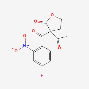 3-Acetyl-3-(4-fluoro-2-nitrobenzoyl)oxolan-2-one